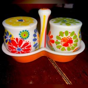 Anthropologie Biscuit Mini Salt & Pepper Shakers